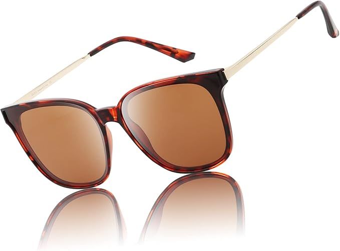 Duco Retro Round Sunglasses for Women Vintage Polarized Mirrored Sun Glasses Lightweight Metal Fr... | Amazon (US)