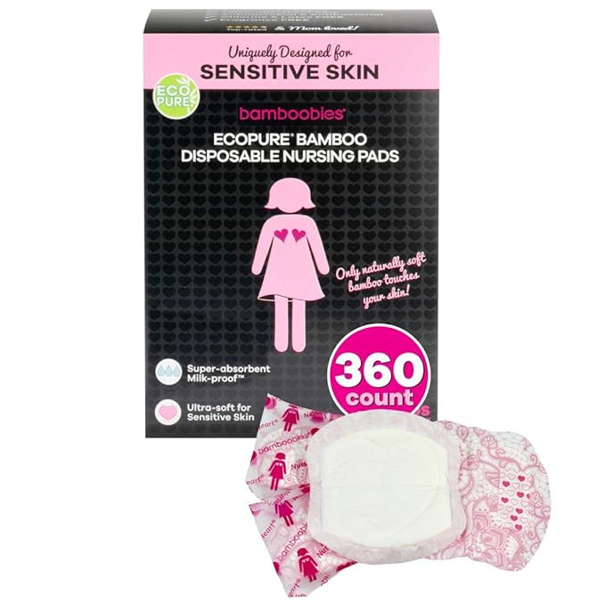 Bamboobies Women’s Disposable Nursing Pads, Super-Absorbent Milk Proof Pads for Breastfeeding, ... | Amazon (US)
