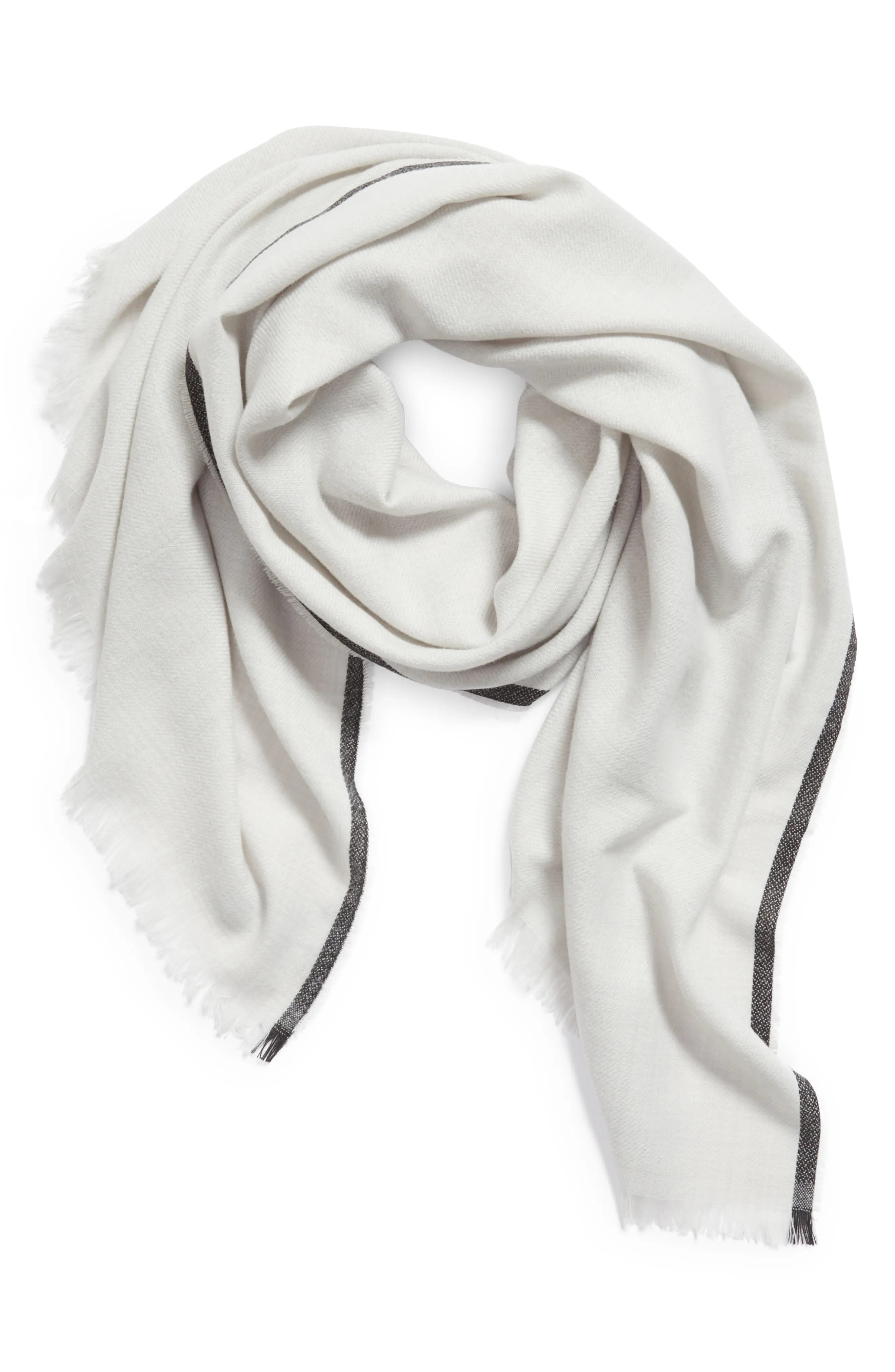 Nordstrom Solid Burlap Scarf in Grey Combo at Nordstrom | Nordstrom