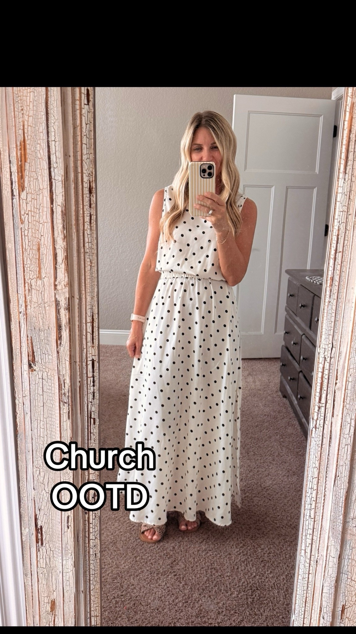 Love this 2 piece polka dot dress set I wore to church today! 🖤🤍

#LTKgrwm #LTKootd #LTKdayinmylife