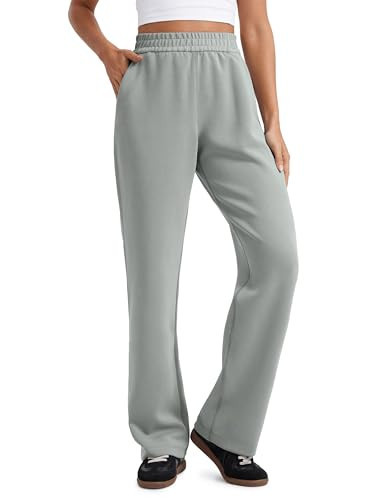 CRZ YOGA SoftAura Straight Leg Casual Sweatpants Women 30" - Modal Lounge Travel Pants with Pockets Sterling X-Large | Amazon (US)