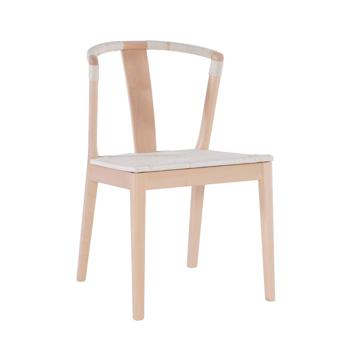 Glasgow Curved Back Woven Dining Chair Natural - Linon | Target