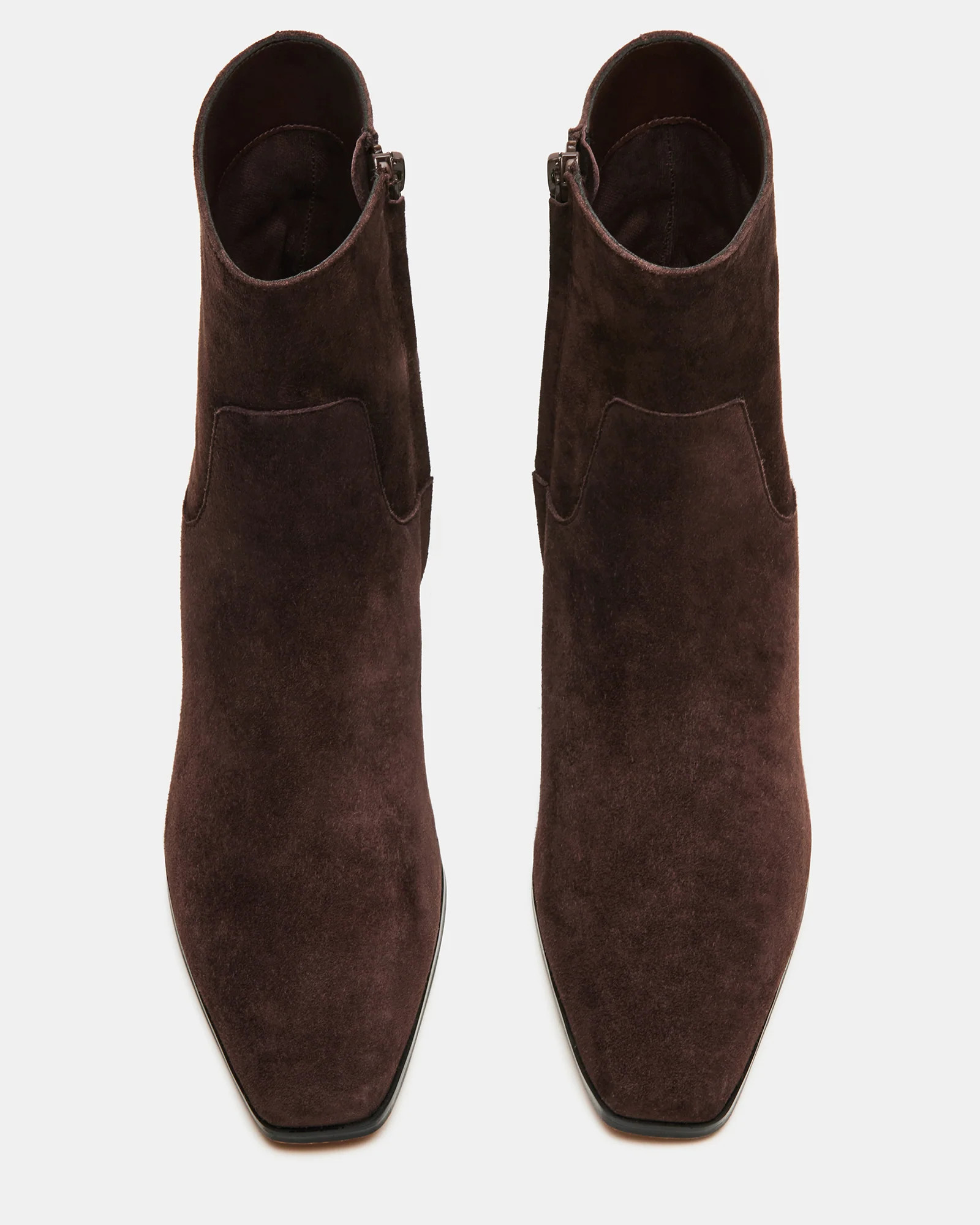 DUSTY Chocolate Brown Suede Women's Ankle Boot | Steve Madden (US)