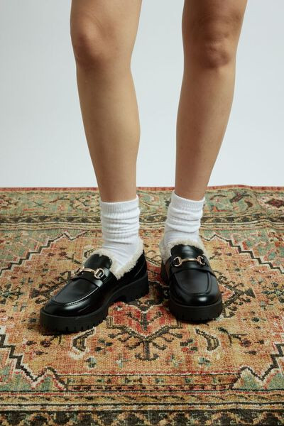 Faux Shearling-Trim Loafers | Forever 21 | Forever 21 (US)