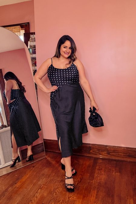 Gorgeous black and white polka dot slip dress from Target!

Wearing a size L (tts)

Black and white dress
Slip dress
Polka dot dress
Midi dress
Maxi dress
Target find 
Under $30
Midsize curvy
Occasion dress
Wedding guest dress

#LTKwedding #LTKmidsize #LTKfindsunder50