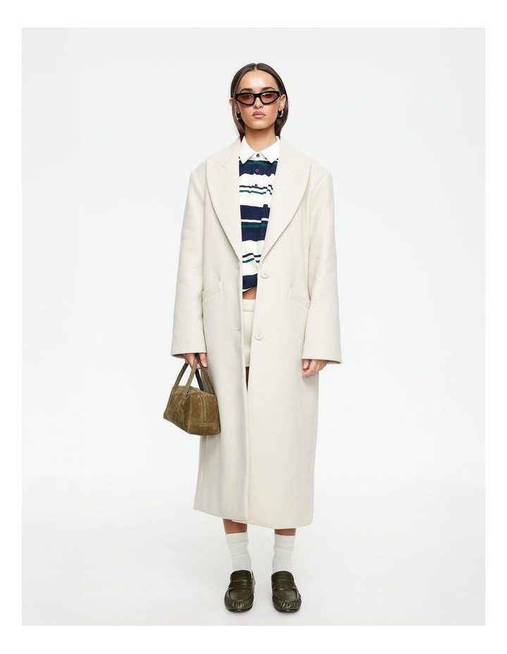 Lioness Olsen Coat in White Cream XL | Myer