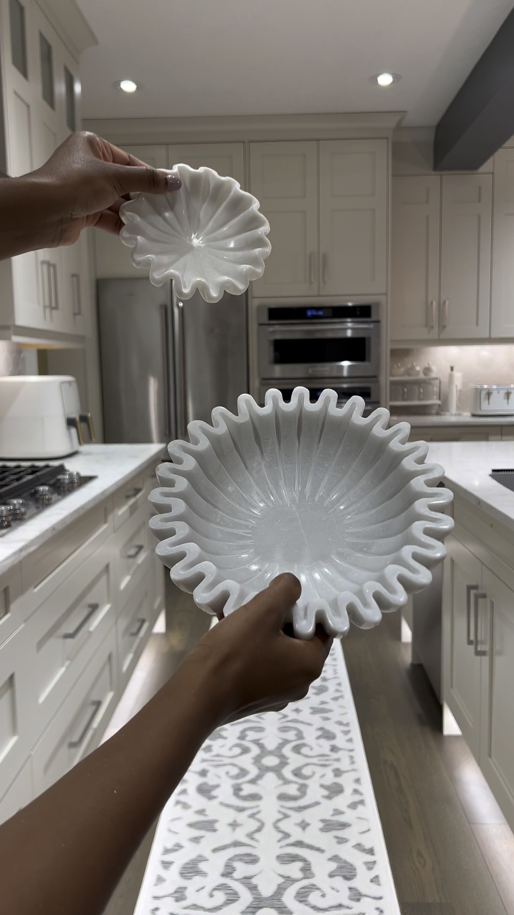 This acrylic pedestal side table is the perfect accent piece. Style it next to your sofa, in between accent chairs, or next to your bathtub! 

And experience the elegance of real marble with this handcrafted marble ruffle  bowl to perfection. The polished finish and timeless design seamlessly complement both modern and traditional homes.

Scroll to Shop the look below! 💕

Boucle Sectional
White sectional
Cream sectional
Candle warmer

#LTKVideo 

#LTKStyleTip #LTKSaleAlert #LTKHome