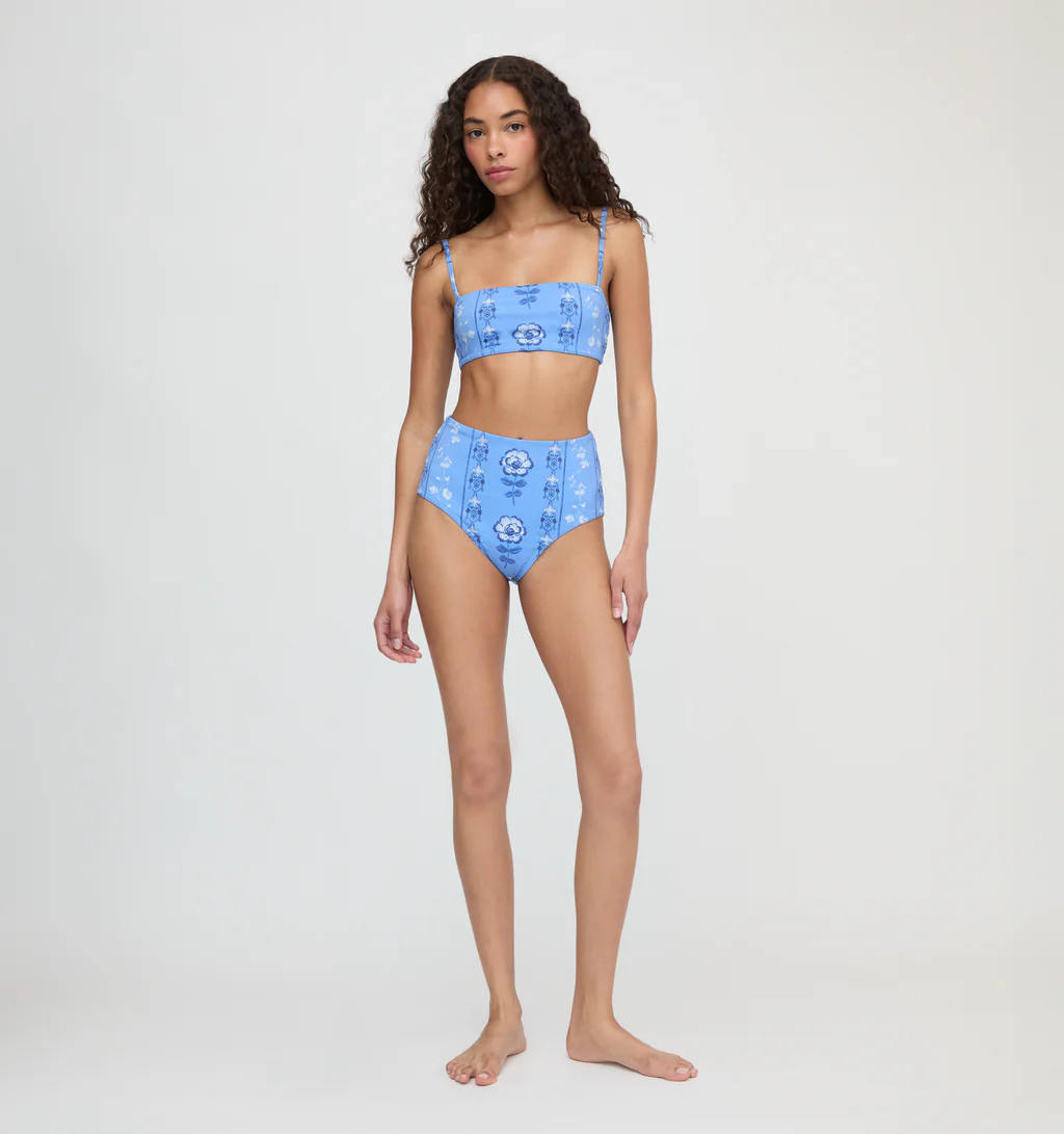 The Juno Bikini Set - Blue Arcadia Border | Hill House Home US