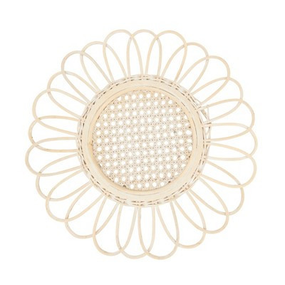 Saro Lifestyle Spiral Loops Rattan Placemat (Set of 4), Beige, 15"x15" | Target