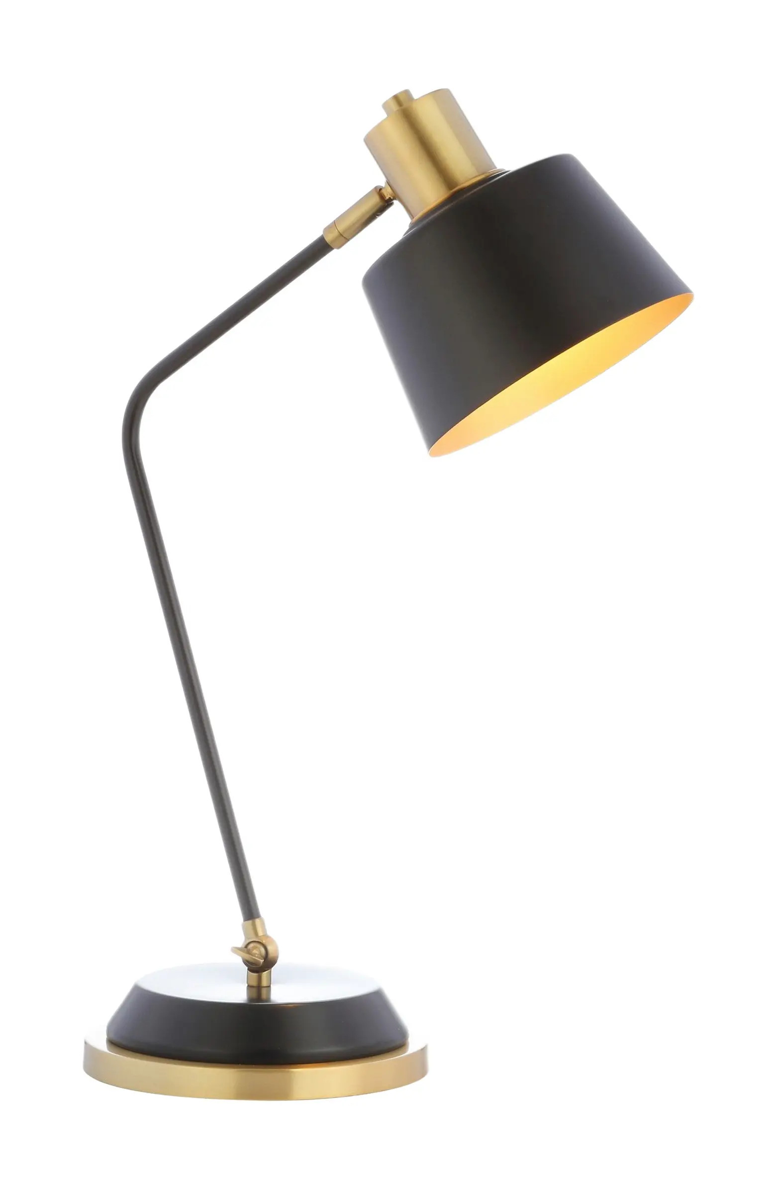 Rochelle 23" Metal LED Task Lamp, Black/Brass Gold | Nordstrom