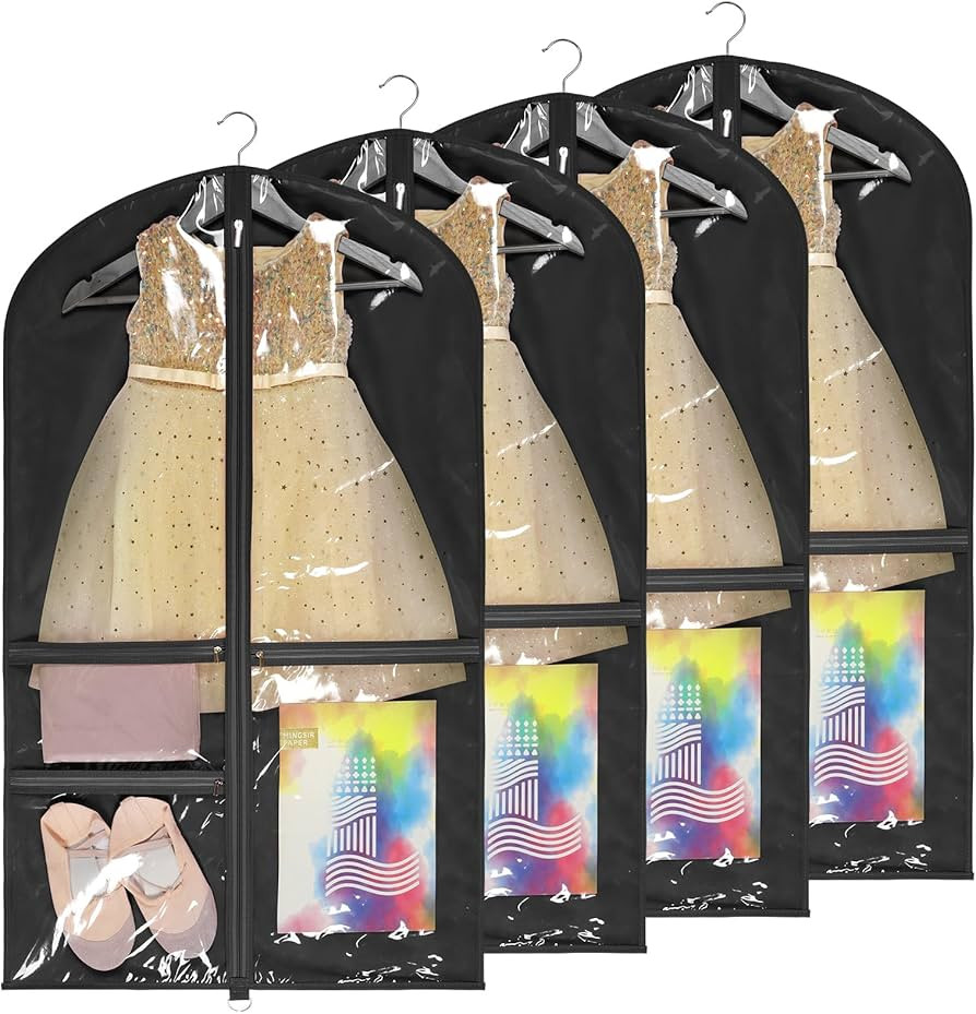 Univivi Dance Costume Bags Garment Bag 40 Inch Hanging Clothes for Dance Competitions, with 3 Med... | Amazon (US)