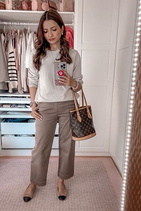 Casual shopping OOTD - pants with built in shapewear paired with an oversized men’s sweater.

Spanx Stretch Twill Cropped Wide Leg Pant Old Navy men’s sweater Louis Vuitton Petit Bucket Bag 

You can use ZEBAXSPANX for 10% off your purchase and free shipping

#LTKworkwear #LTKstyletip