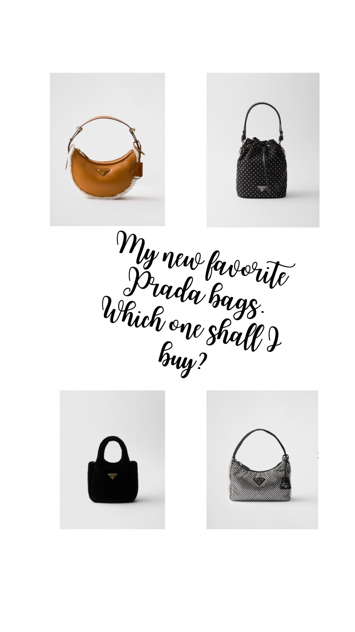 I love Prada and these are my favorite bags atm. Which one shall I buy first? 🛍️😍✨❤️

#ltkitbag #itbag #prada #pradabag #pradaornada #ltkbag #carmenjarawittich #ltkstyletip #newhandbag #neuehandtasche #bag

#LTKeurope #LTKluxury #LTKdeutschland