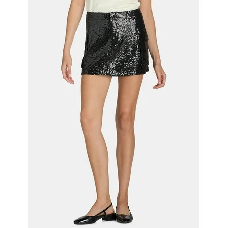 Madden NYC Women’s Sequin Mini Cargo Skirt Sizes XXS-XXL | Walmart (US)