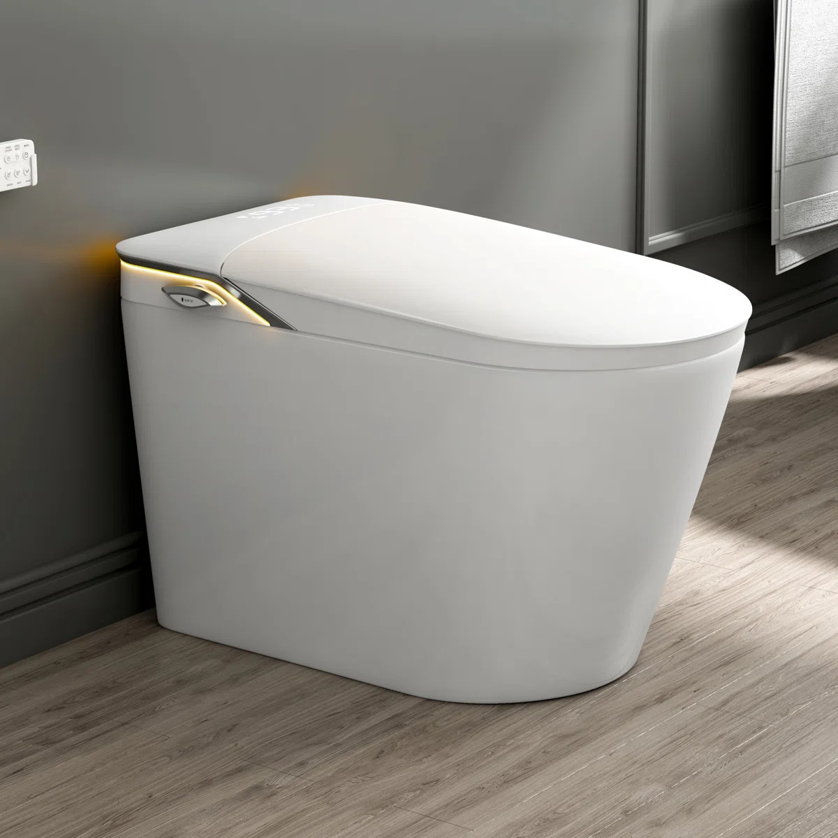 Tucson Elongated Smart Bidet Toilet with Heated Seat, Sensor-Activated Flush, Bidet Wash & Air Dr... | Wayfair North America