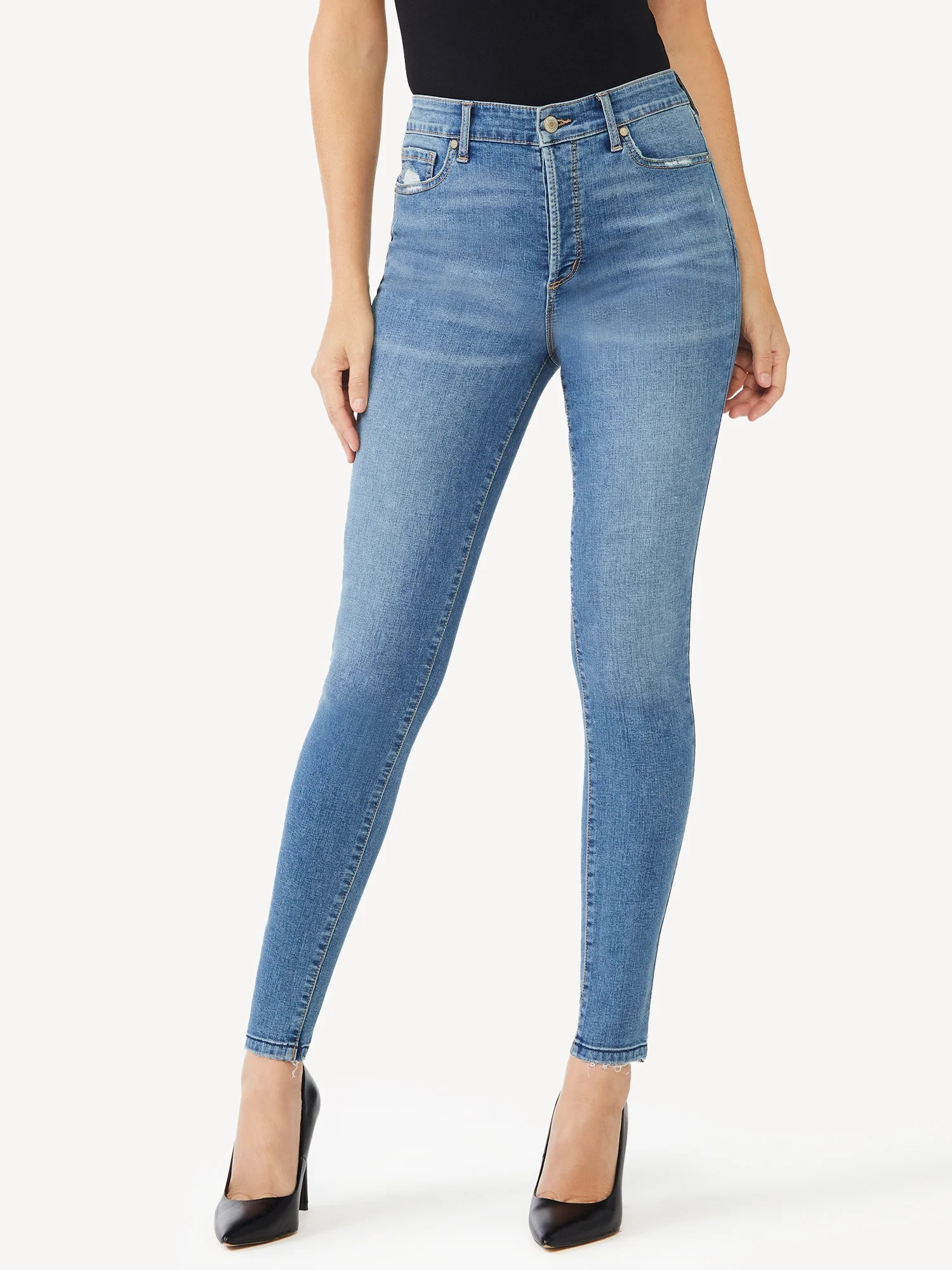 Sofia Jeans Women's Rosa Curvy Super High Rise Button Fly Skinny Jeans | Walmart (US)