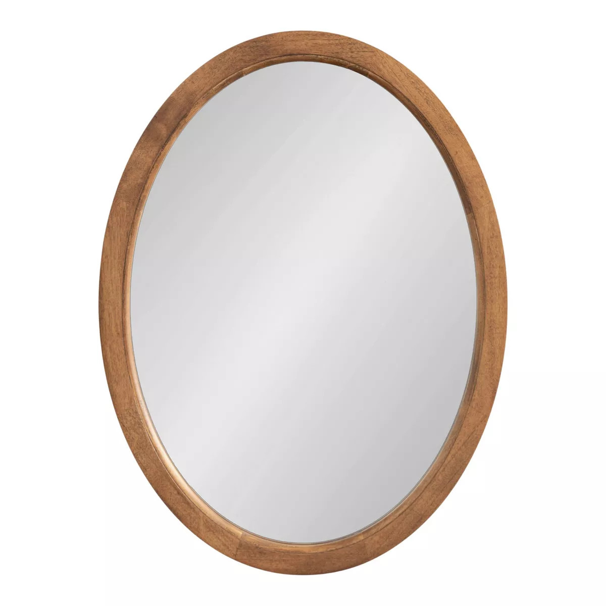 Kate & Laurel All Things Decor 18"x24" Hogan Oval Framed Wall Mirror Rustic Brown | Target