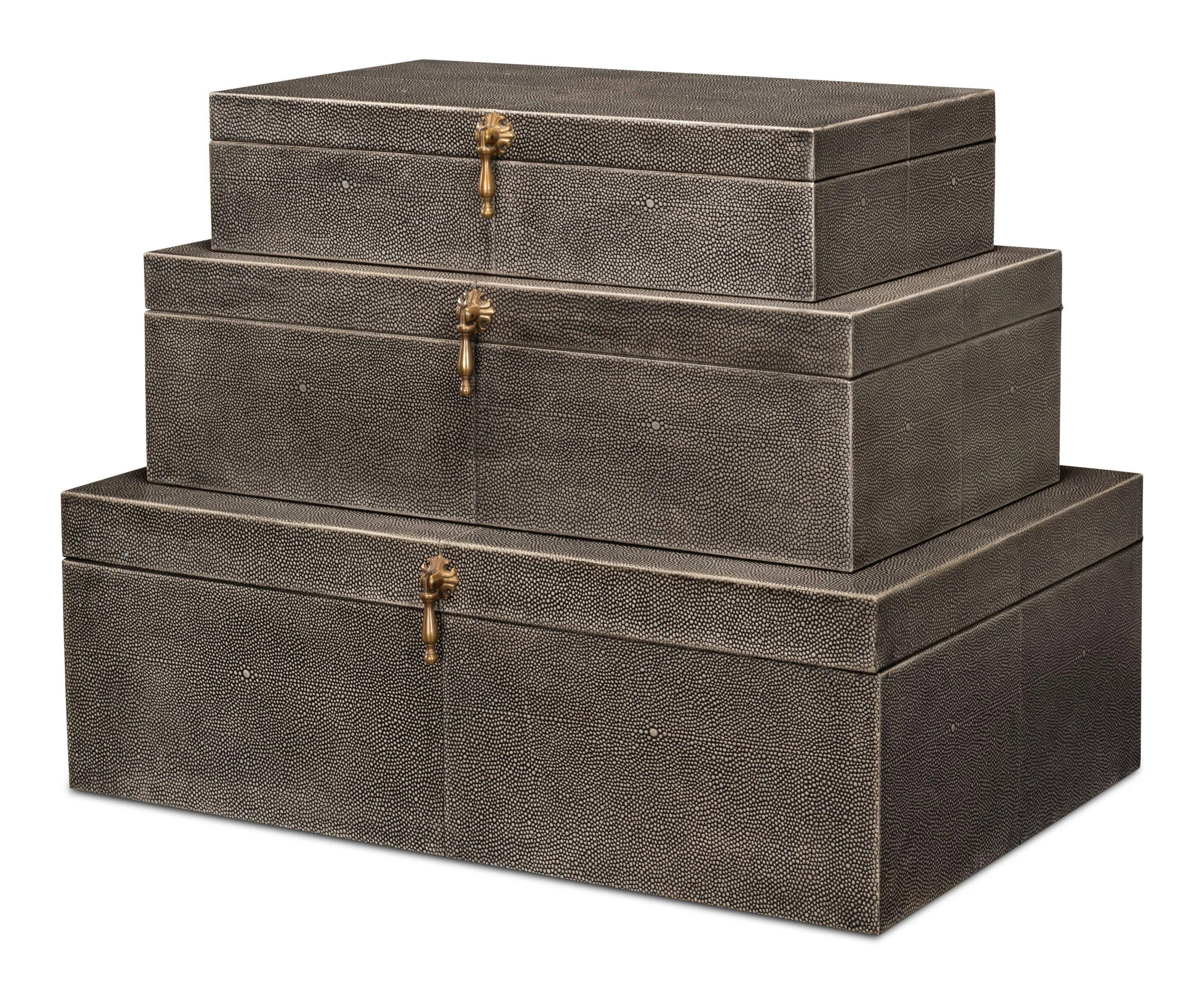 Shagreen 3 Piece Leather Accent Set | Wayfair North America