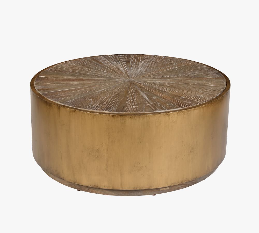 Brockton 39.5" Round Reclaimed Wood Coffee Table | Pottery Barn (US)