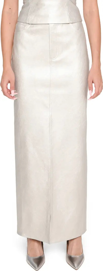 x Jourdan Sloane Rosie Metallic Faux Leather Skirt | Nordstrom