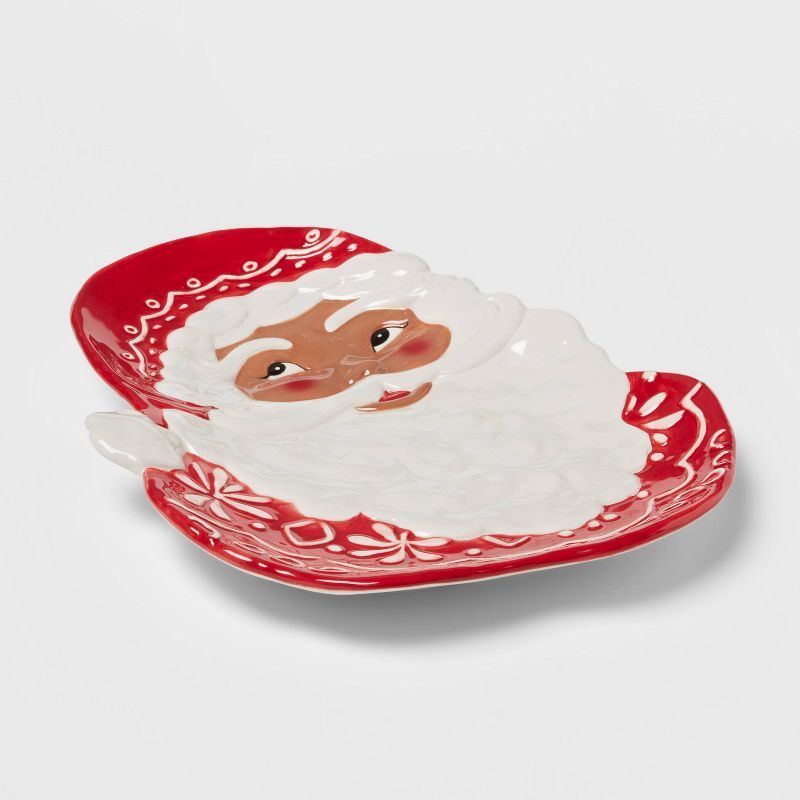 Earthenware Figural Santa Serving Platter - Threshold™ | Target