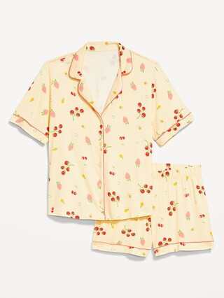 Sunday Sleep Knit Jersey Short Set | Old Navy (US)