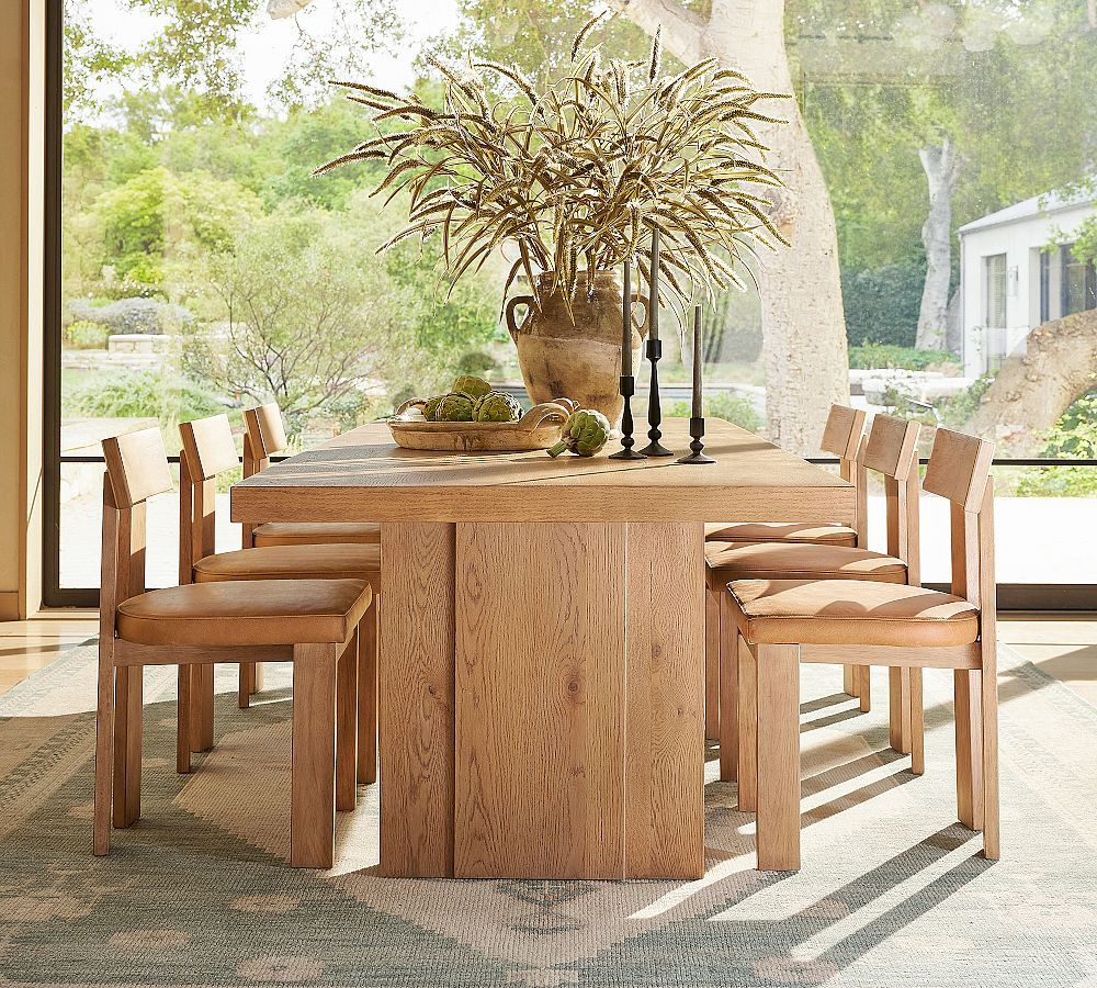 Aldon Leather Dining Chair    Limited Time Offer $399$499  20% Off              SKU: 9594303    ... | Pottery Barn (US)