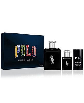 Ralph Lauren Men's 3-Pc. Polo Black Eau de Toilette Gift Set - Macy's | Macy's