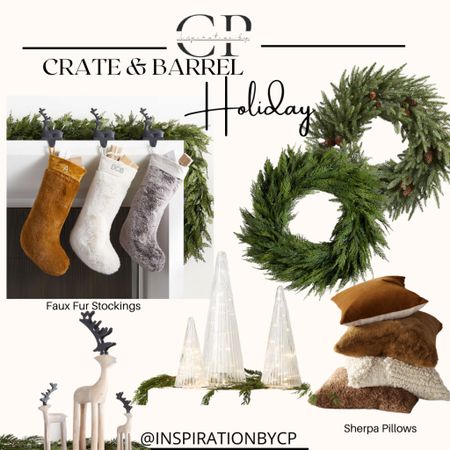  Crate & Barrel Holiday

Christmas tree, Christmas garland, holiday wreath, cedar garland, throw pillows, stockings, modern home

#LTKSeasonal #LTKhome #LTKstyletip