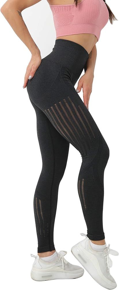 Women’s High Waist Seamless Leggings Ankle Yoga Pants Squat Proof Tights | Amazon (US)