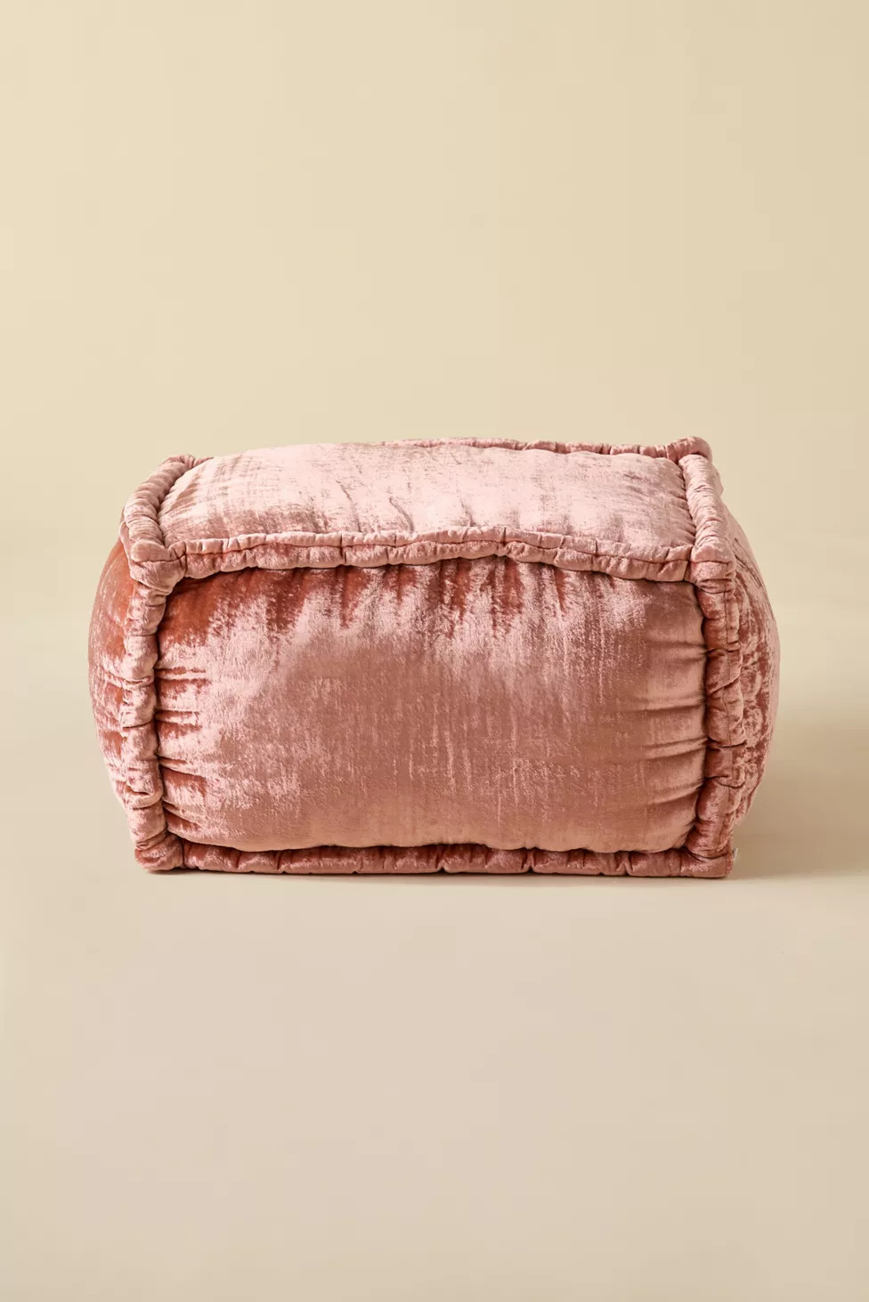 Evie Square Velvet Bean Bag Ottoman | Urban Outfitters (US and RoW)