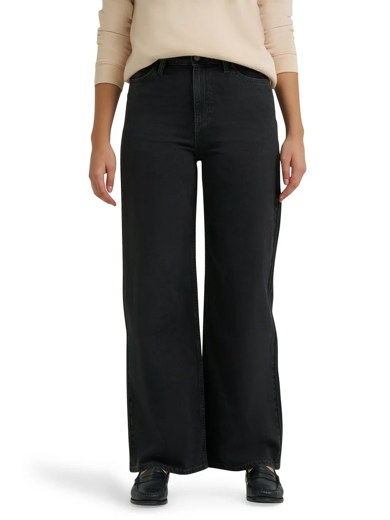 Lee® Women's Heritage A-Line Wide Leg Denim Trouser Jeans, Sizes 2-18 | Walmart (US)