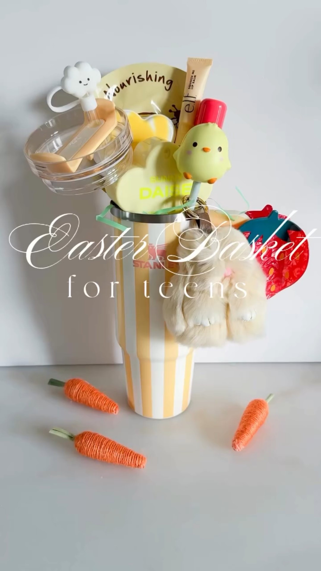 This is NOT a regular Easter basket… it’s a COOL basket. I turned a Stanley Cabana cup into the ultimate teen girl treat—Starface lip balm, hydrating masks, and the fluffiest bunny keychain ever. It’s giving glow-up, not sugar overload.
Use this as inspo for your own ‘too cool for Peeps’ teen

#StanleyCupHack #TeenEasterBasket #EasterAesthetic #LTKSpringFinds #XOXOTerri