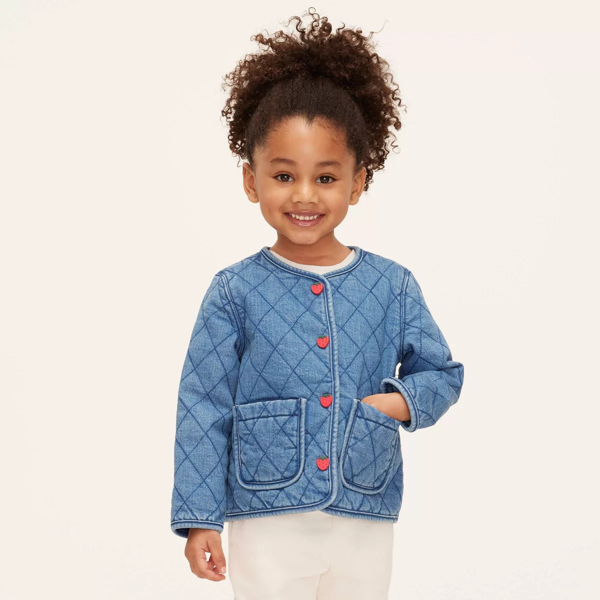 Toddler Quilted Denim Jacket - kate spade new york x Target Medium Blue | Target