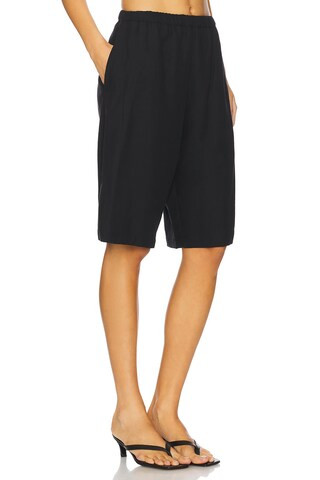 Enza Costa Twill Bermuda Short in Black from Revolve.com | Revolve Clothing (Global)