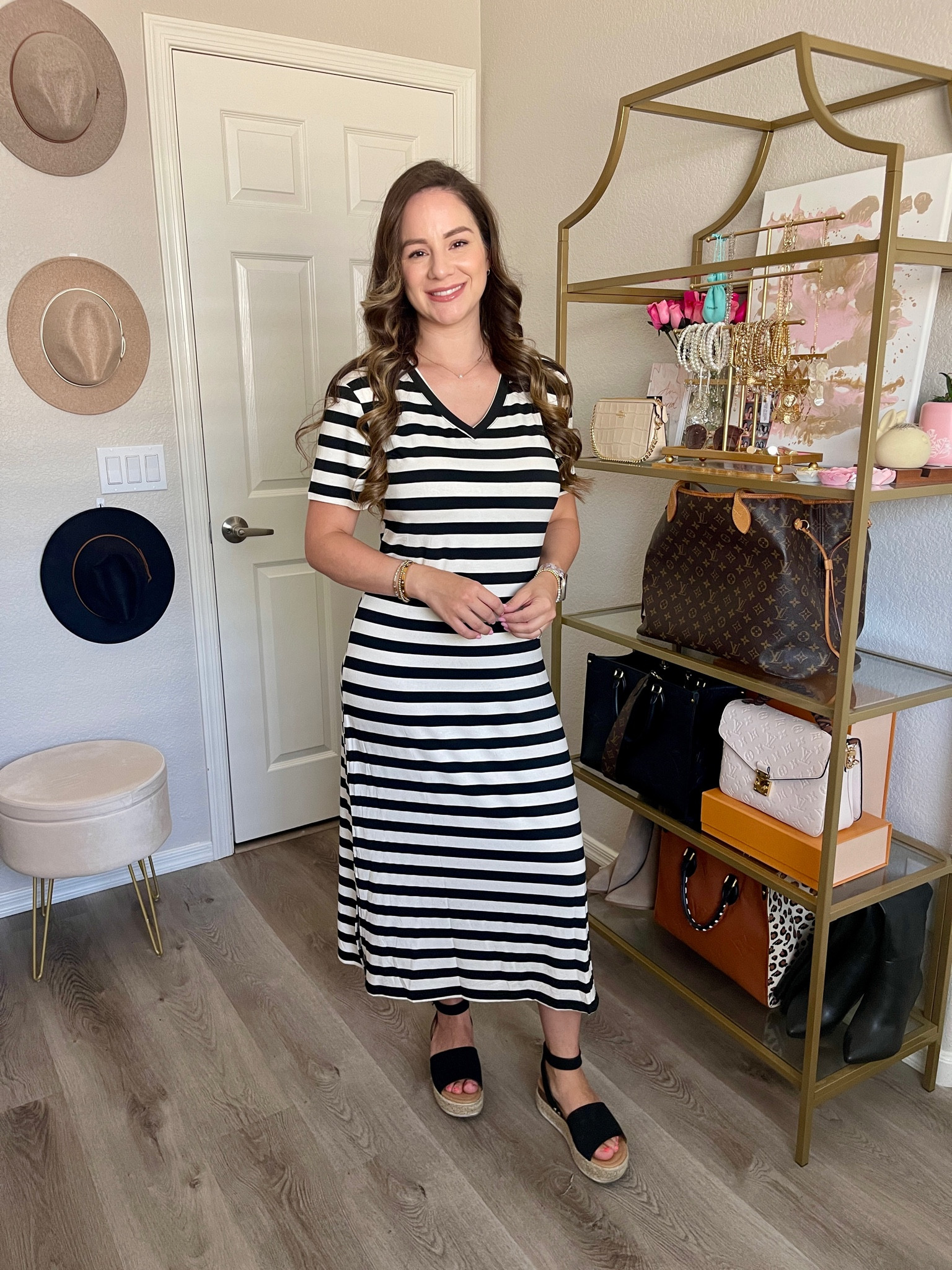 Causal Maxi Dress, Striped Dress (wearing small), soft dress, comfy dress, platform wedges (tts) | Amazon Fashion Finds, Casual Dress #AmazonFashion #Dress #CasualOutfit

#LTKSeasonal #LTKFindsUnder50 #LTKShoeCrush