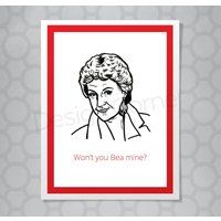 Golden Girls Dorothy Be A Mine Funny Illustrated Card | Etsy (US)