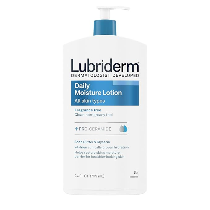 Lubriderm Fragrance Free Daily Moisture Lotion + Pro-Ceramide, Shea Butter & Glycerin, Face, Hand... | Amazon (US)