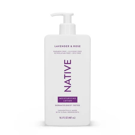Native Moisturizing Hand & Body Lotion, Lavender & Rose, Paraben Free, Silicone Free, for Women and Men, 16.5 fl oz | Walmart (US)