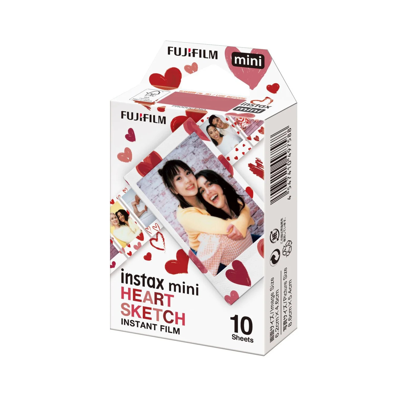 Fujifilm Instax Mini Heart Sketch Instant Film (10 Exposures) - Walmart.com | Walmart (US)