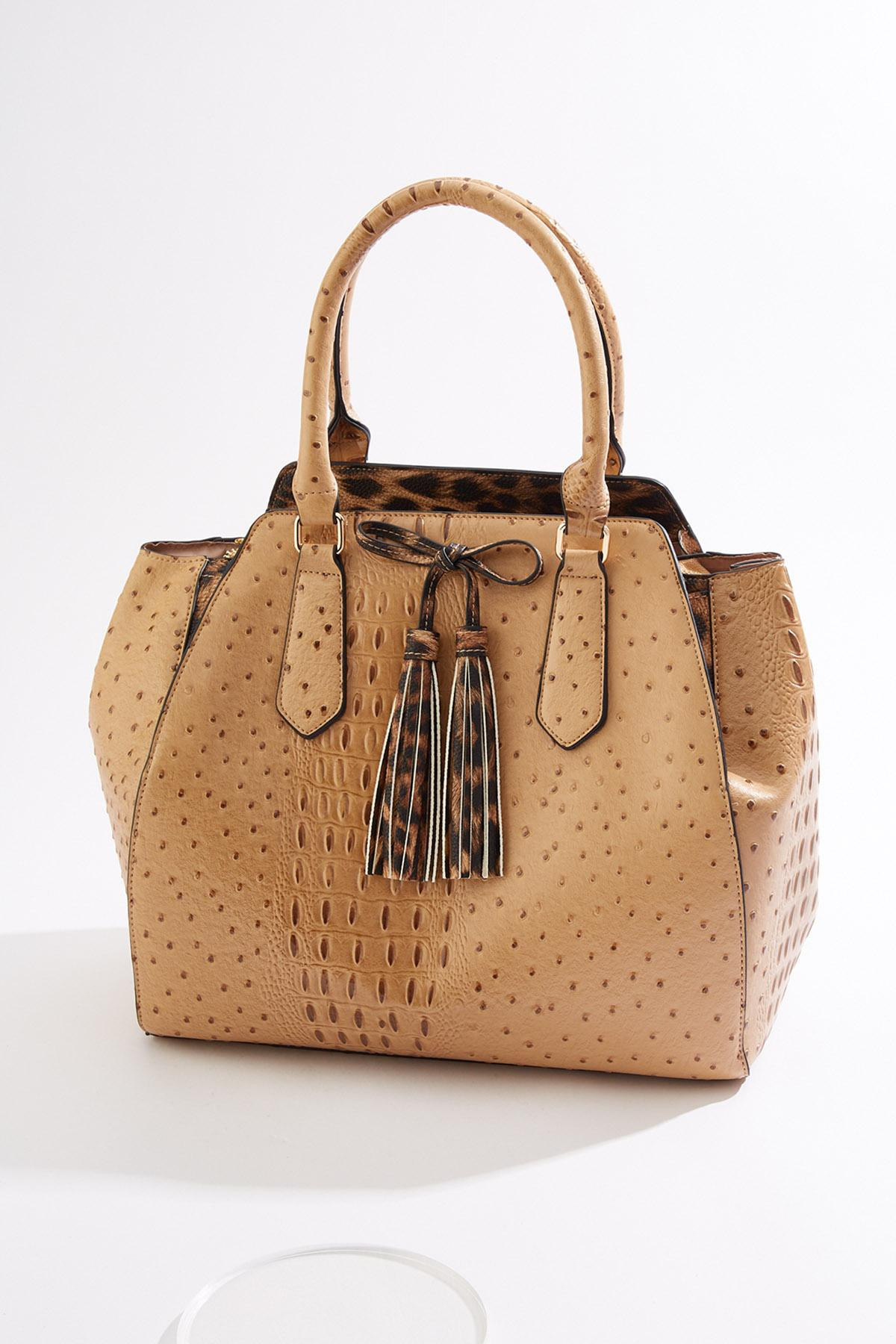 Animal Mix Tassel Detail Satchel | Cato Fashions