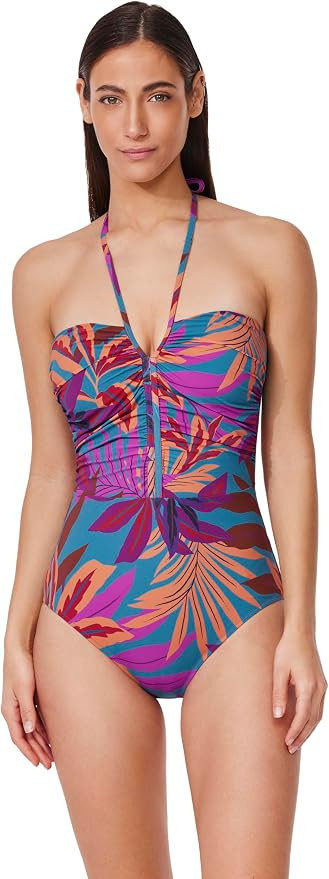 Profile by Gottex Bandeau One Piece - Adjustable Halter Straps, Built-in Soft Cups, Tummy Control... | Amazon (US)