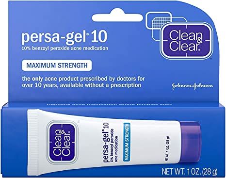 J&J Persa-Gel Acne Tr M/S Size 1z Maximum Strength Persa-Gel 10 [Clean & Clear ] - Exclusive edit... | Amazon (US)
