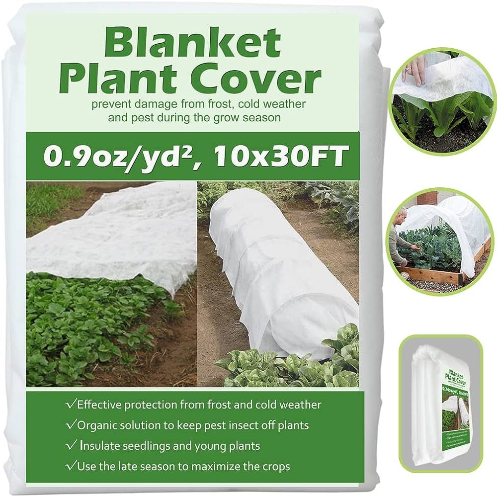 Valibe Plant Covers Freeze Protection 10 ft x 30 ft Floating Row Cover Garden Fabric Plant Cover ... | Amazon (US)