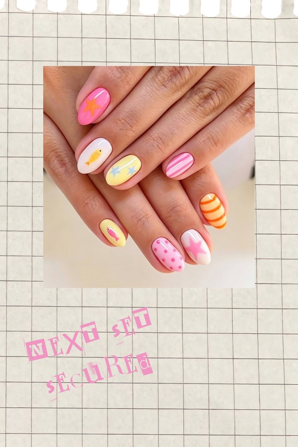Match with me!! How fun are these for summer 💖🐠 Love me some cute press ons 💅 #amazon #amazonfinds #pressonnails