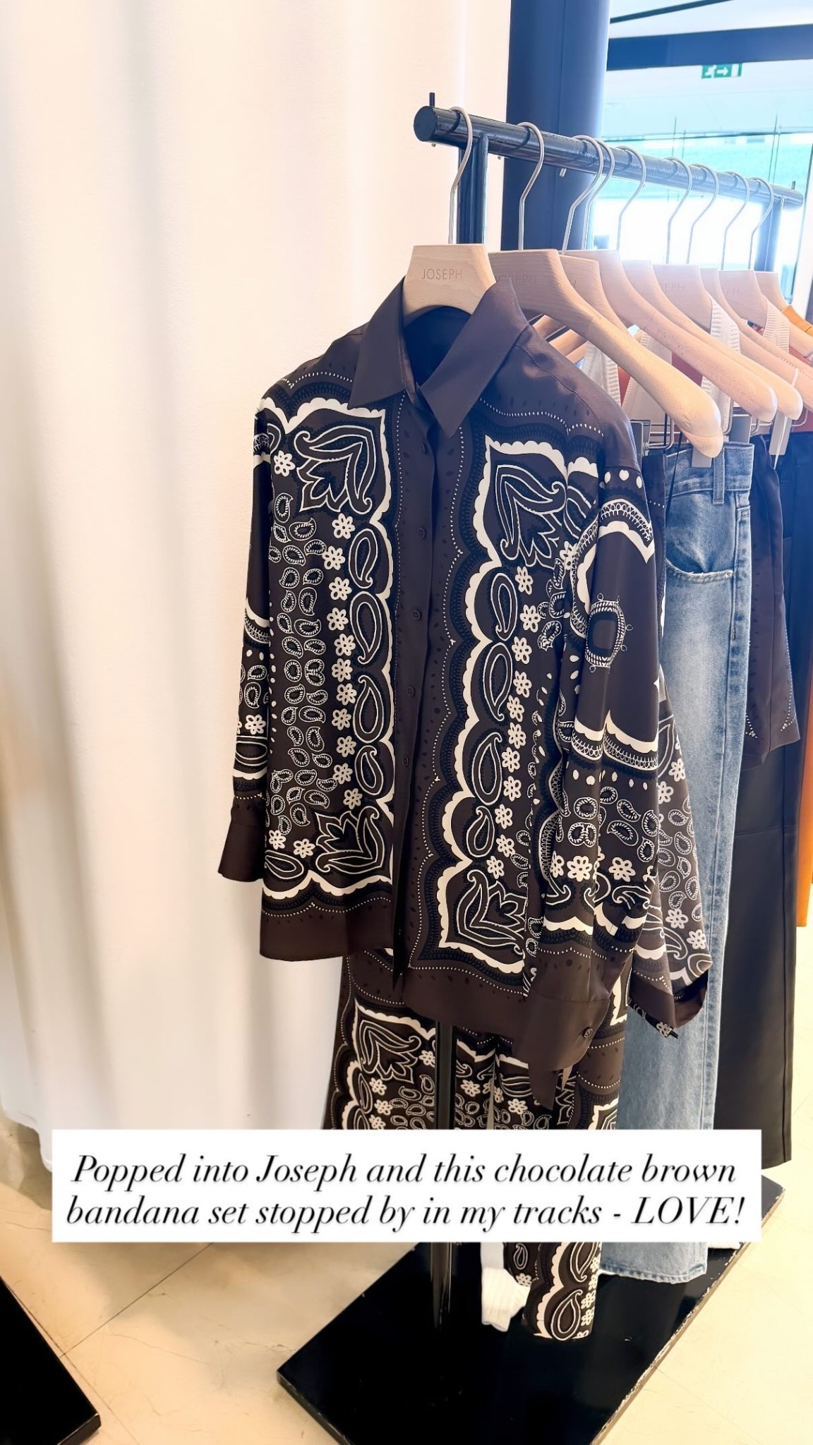 Brown silk bandana print pant set.

#LTKstorytime #LTKSeasonal #LTKdayinmylife