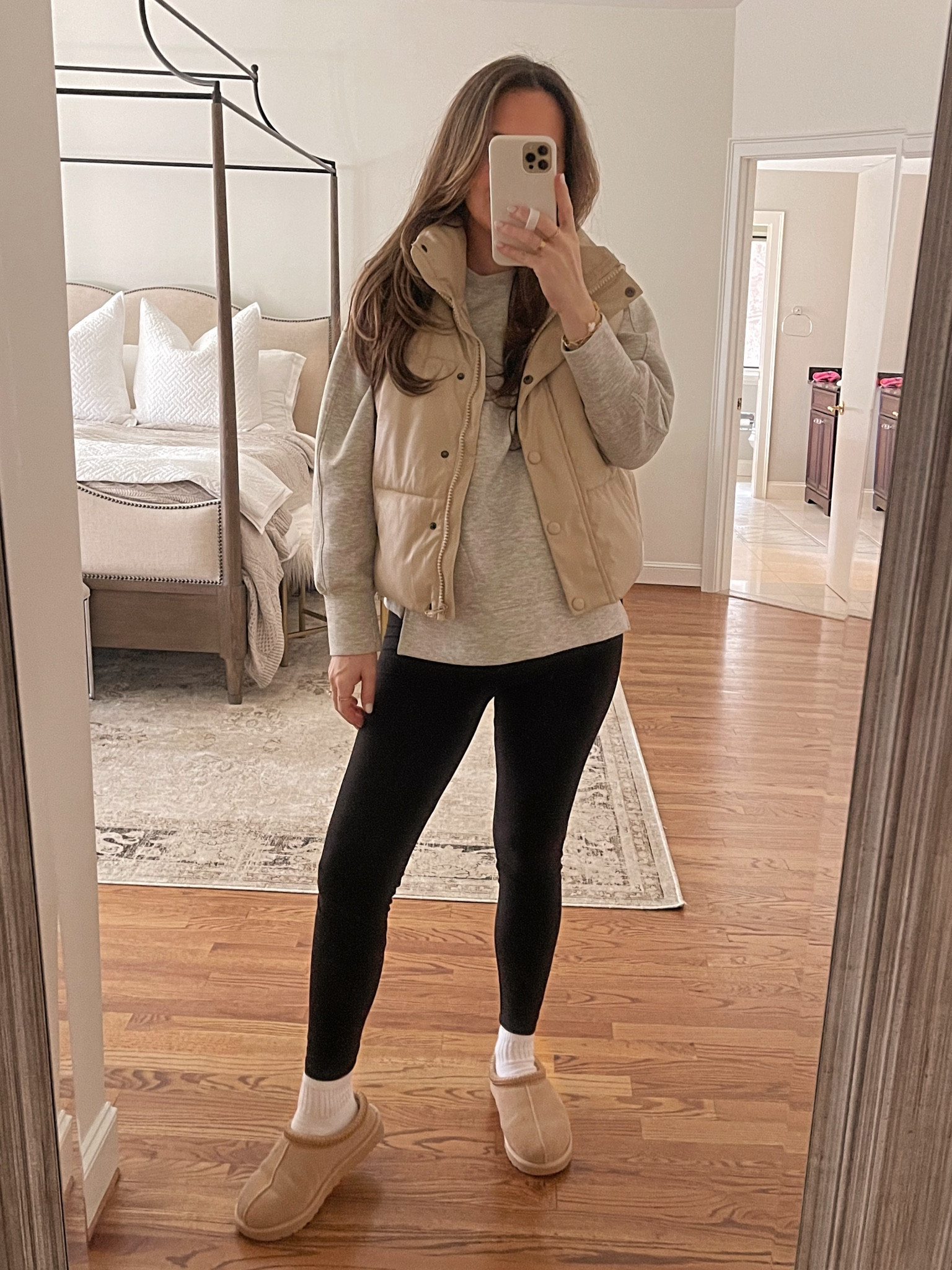 Easy fall cozy outfit, pregnancy outfit with maternity leggings. Wearing the neoknit pullover from Abercrombie which is 25% off + 15% off with code CYBERAF. All items run true to size (wearing S in everything)  

#LTKSeasonal #LTKCyberWeek #LTKbump