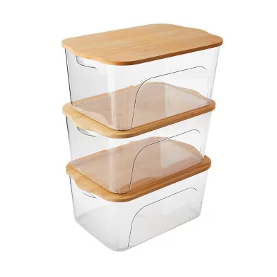 Member's Mark Multipurpose Storage Bins with Bamboo Lids - Set of 3,  Available in Small, Medium ... | Sam's Club