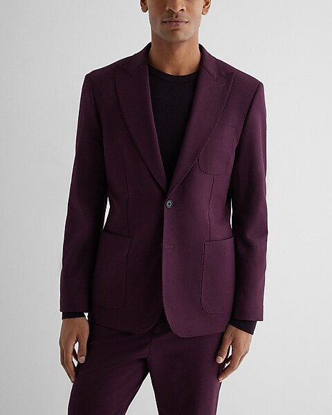 Extra Slim Purple Cotton-Blend Suit Jacket | Express