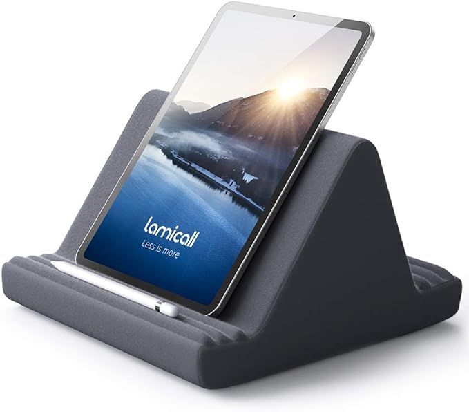 Lamicall Tablet Pillow Stand, Pillow Soft Pad for Lap - Tablet Holder Dock for Bed with 6 Viewing... | Amazon (US)